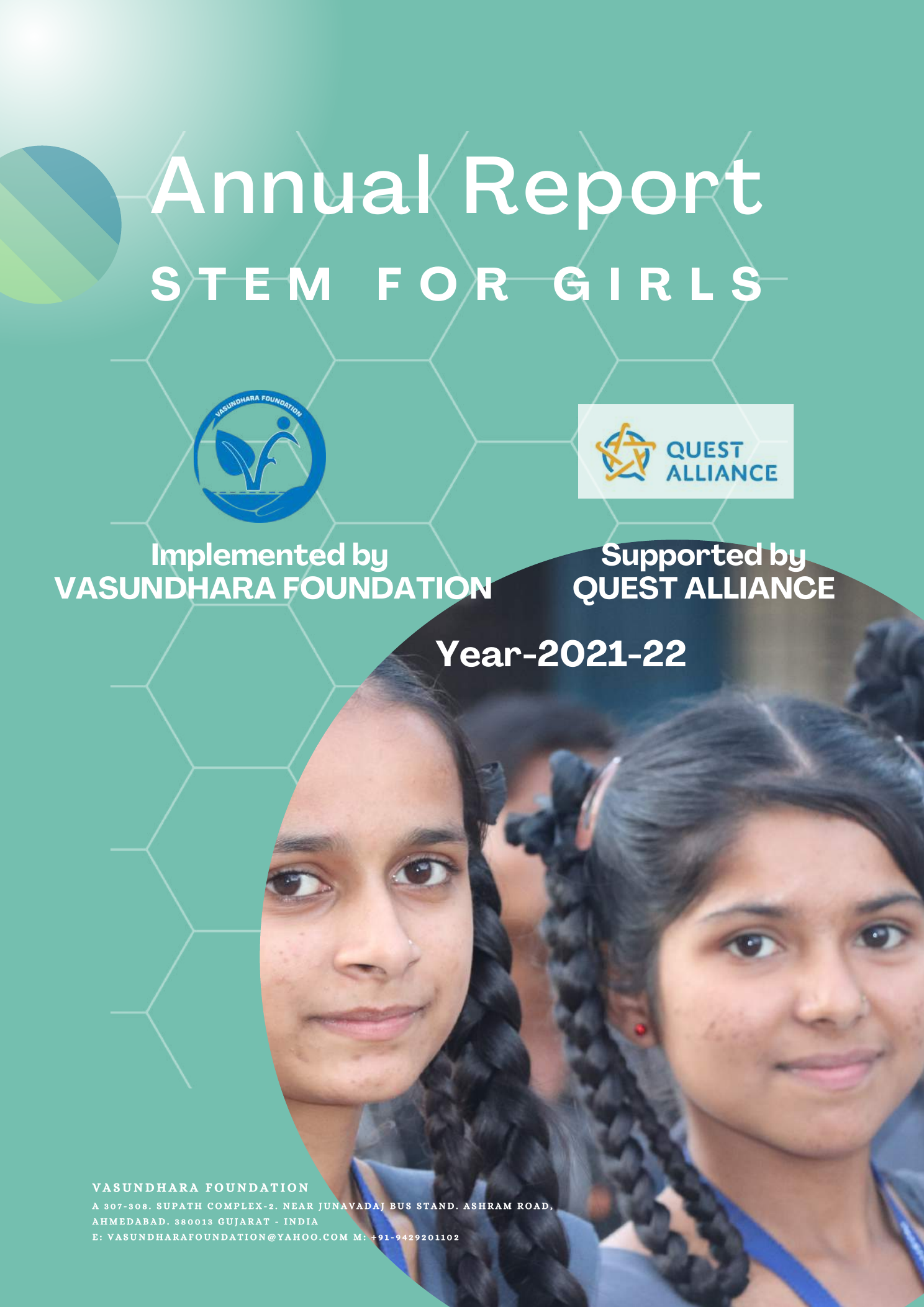 STEM for Girls Annual Report cover